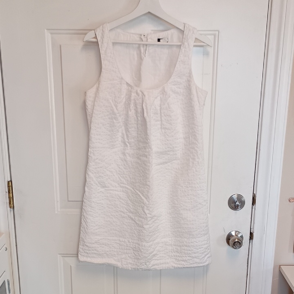 J. Crew White Sleeveless Textured Sundress Dress 8